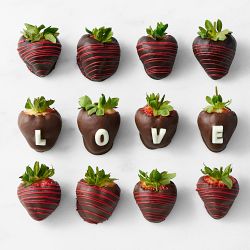 LOVE Chocolate Covered Strawberries, Set of 12, First Available