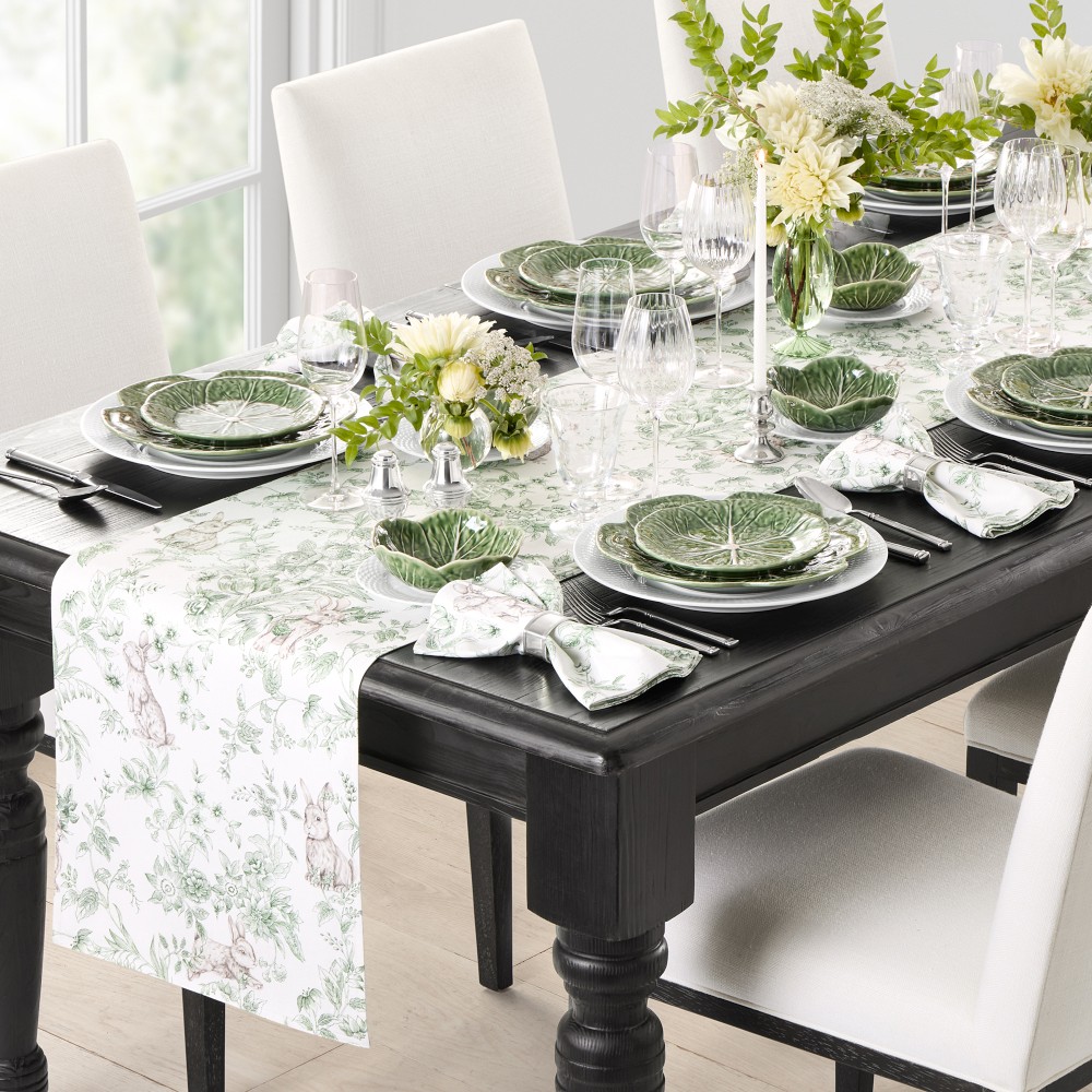 Bunny Toile Table Runner