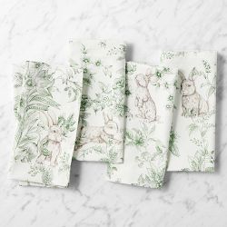 Bunny Toile Napkins, Set of 4