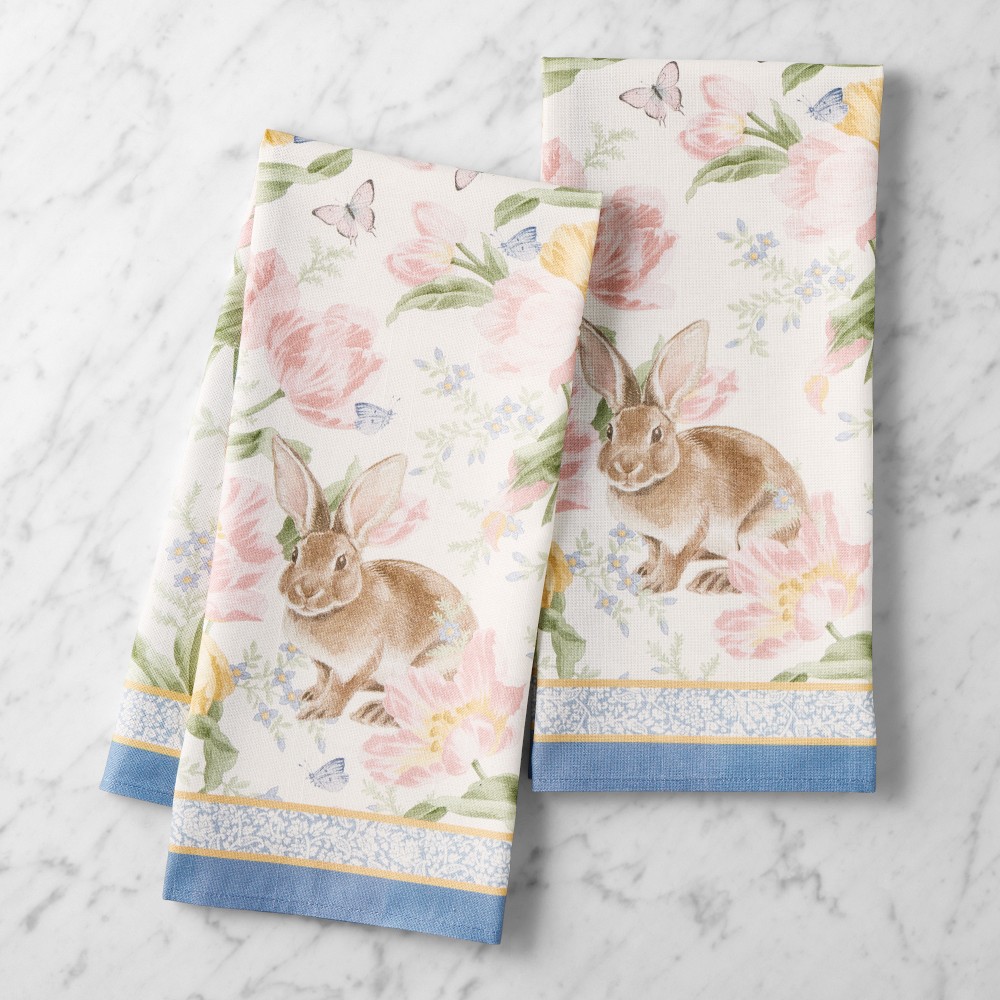 Garden Flowers Tea Towels, Set of 2 - Set of 2
