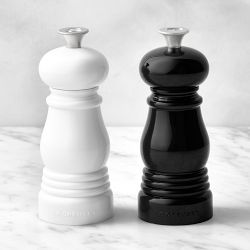 Le Creuset Petite Salt and Pepper Mill Set, Black & White