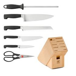 Zwilling Four Star Eco Knife Block, Natural Birch, Set of 7