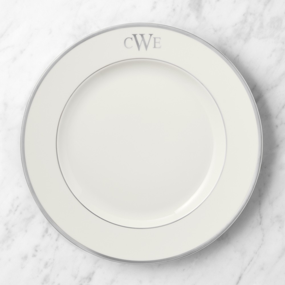 Pickard Signature Charger Plate - Platinum, Monogram