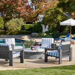 Larnaca Outdoor Slate Grey Metal Club Chair