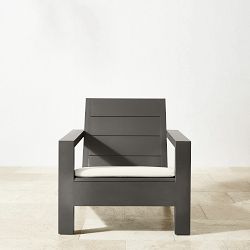 Larnaca Outdoor Slate Grey Metal Deck Chair