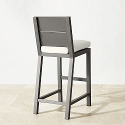 Larnaca Outdoor Slate Grey Metal Bar Stool