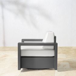 Larnaca Outdoor Slate Grey Metal Swivel Chair