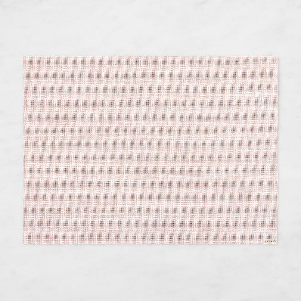 Chilewich Mini Basketweave Rectangular Placemats - Blush, Each