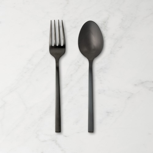 Fortessa Arezzo 2-Piece Serving Set, Brushed Black