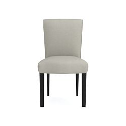 OPEN BOX: Fitzgerald Dining Side Chair, Performance Slub Weave, Light Grey, Ebony Leg