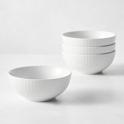 Pillivuyt Perle Porcelain Cereal Bowls, Set of 4