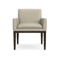 OPEN BOX: Laguna Armchair, Italian Distressed Leather Ivory, Drifted Brown