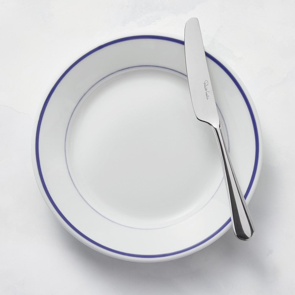 Apilco Tradition Blue-Banded Bread & Butter Plates - Set of 4