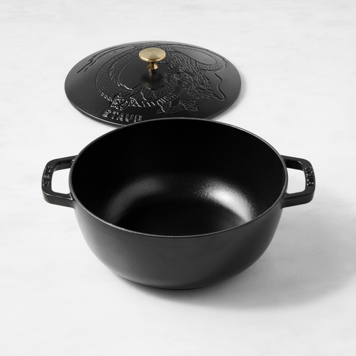 Sonson　STAUB 両手鍋 28cm ブラック　USED Staub（ストウブ） 【並行輸入品】 鍋 28cm 両手鍋 ストウブ鍋 無水鍋