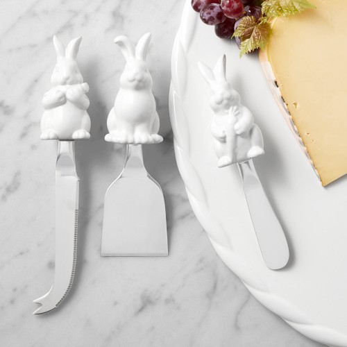 Sculptural Bunny Cheese Knives, Set of 3