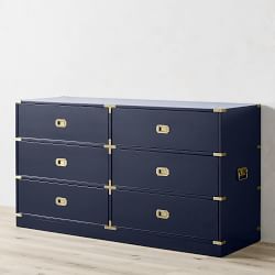 Campaign 6-Drawer Dresser, Navy (66")