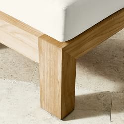 Larnaca Outdoor Natural Teak Ottoman