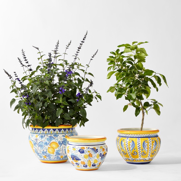 Italian Handpainted Planter, Small