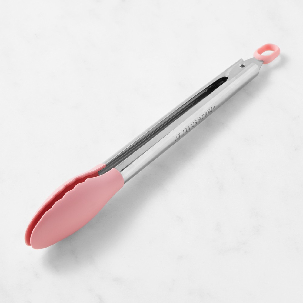Williams Sonoma Stainless-Steel Silicone Locking Tongs - 12", Geranium