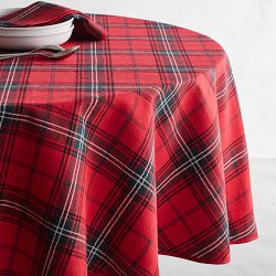 Classic Tartan Plaid Round Tablecloth