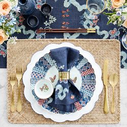 Embroidered Blossom Napkins, Set of 4