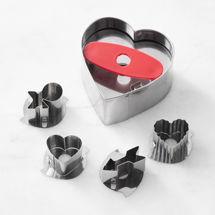 Valentine's Day Linzer Cookie Cutters Set | Williams Sonoma