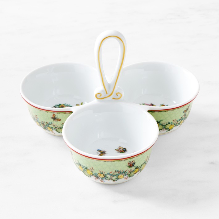 Famille Rose Triple Condiment Dish | Williams Sonoma