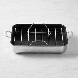 GreenPan Premiere Stainless-Steel Ceramic Nonstick Roaster, 16"