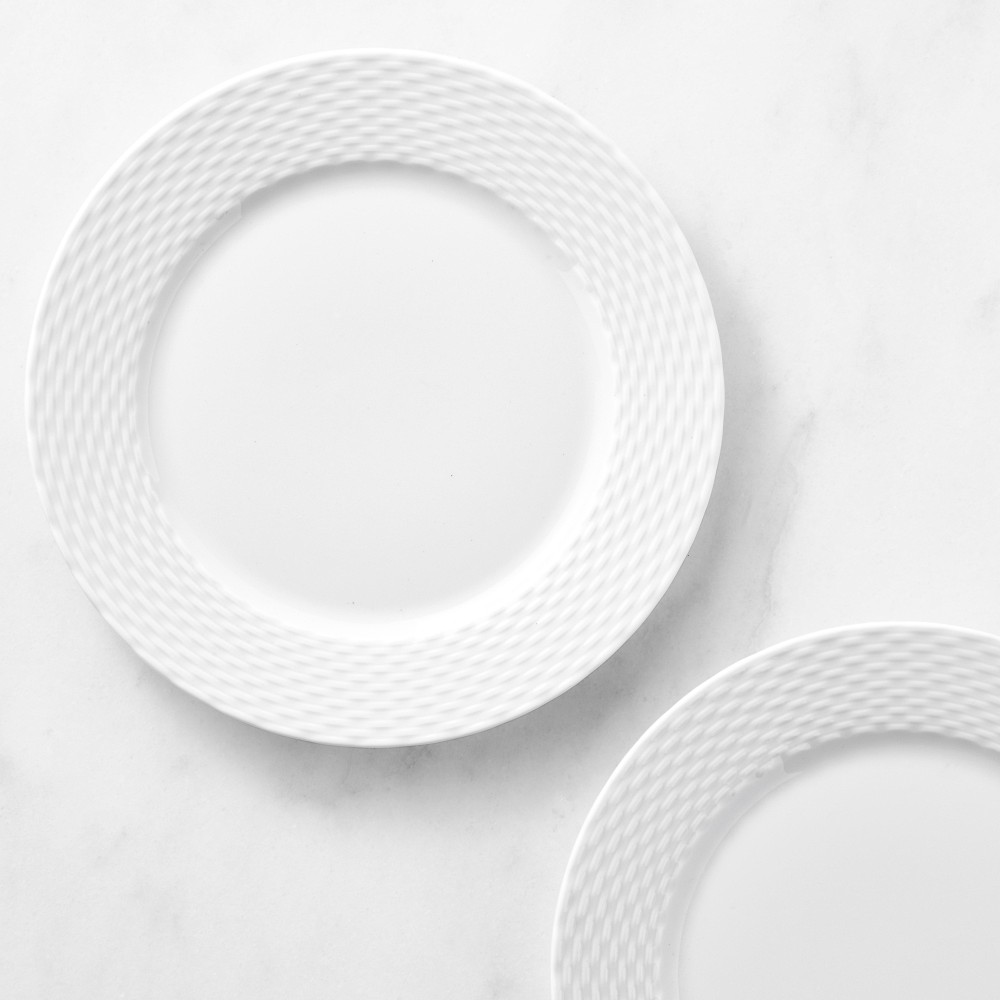 Pillivuyt Basketweave Porcelain Salad Plates