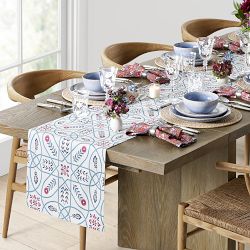 Morris & Co. x Williams Sonoma Brophy Trellis Table Runner, 16" x 108"