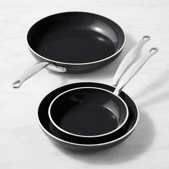 GreenPan Premiere Max Hard Anodized Ceramic Nonstick 3-Piece Fry
