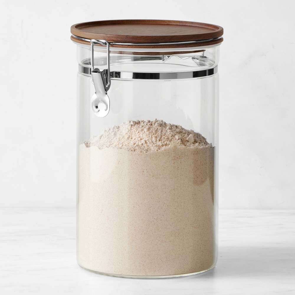 Hold Everything Stackable Glass Canister with Clamp-Large