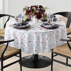 Morris & Co. x Williams Sonoma Brophy Trellis Round Tablecloth, 70"