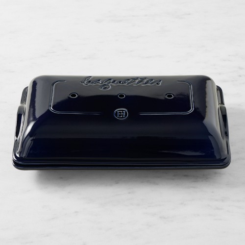 Emile Henry French Ceramic Baguette Baker, Navy