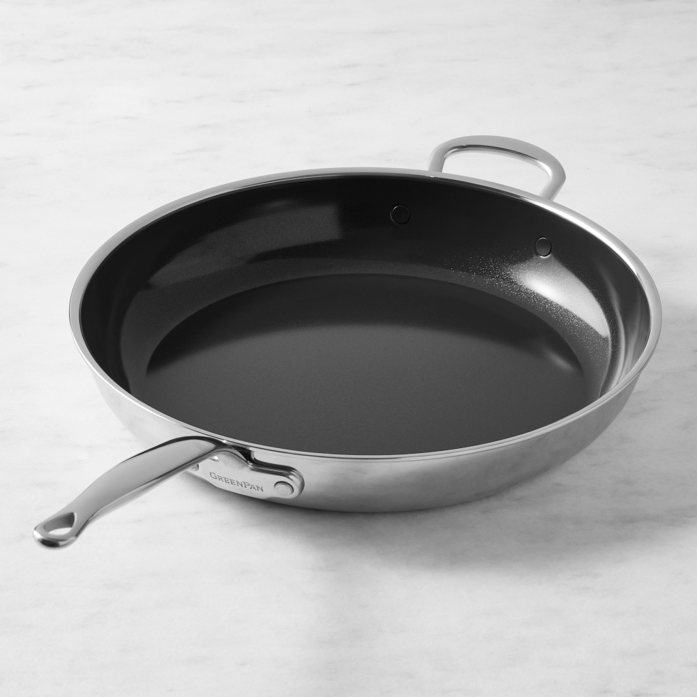 GreenPan™ Premiere Max Stainless-Steel Ceramic Nonstick Fry Pans - 14"