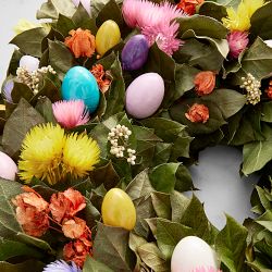 Easter Egg Live Wreath, 24"