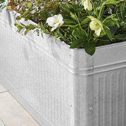 Vintage Galvanized Raised Planter