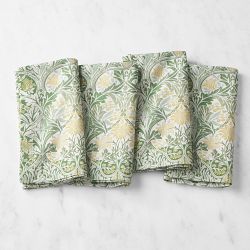 Morris & Co. x Williams Sonoma Bluebell Napkins, Set of 4, Sage