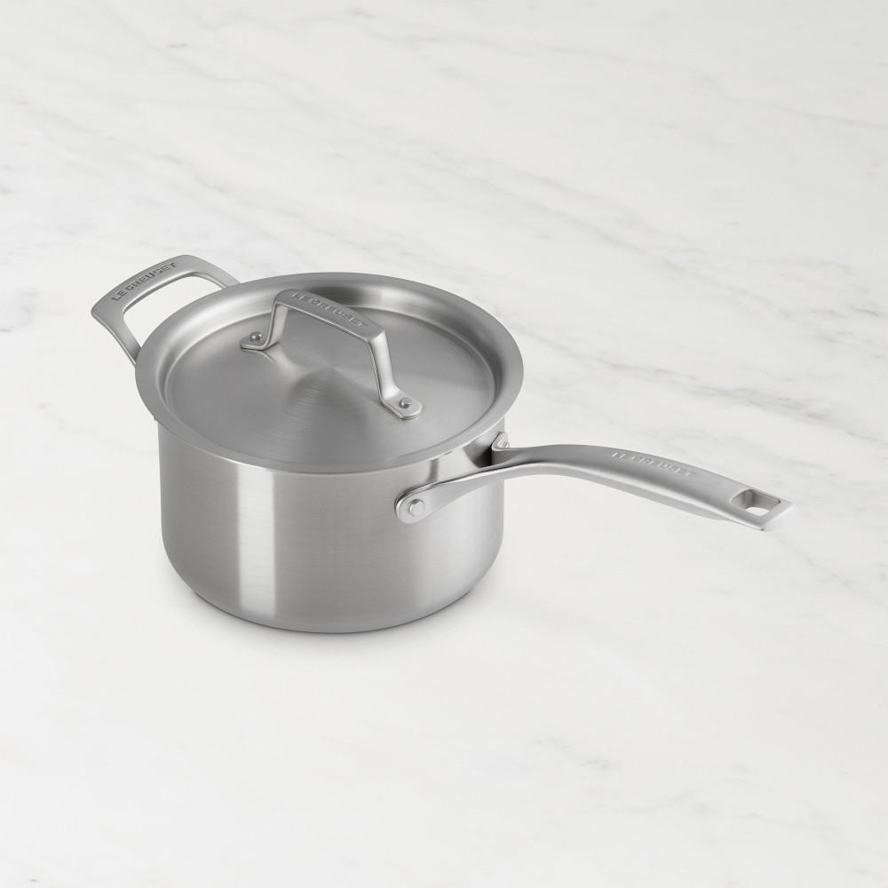 Le Creuset Essential Stainless-Steel Saucepan - 3-Qt.