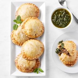 Large Cordero Empanadas with Mint Chimichurri