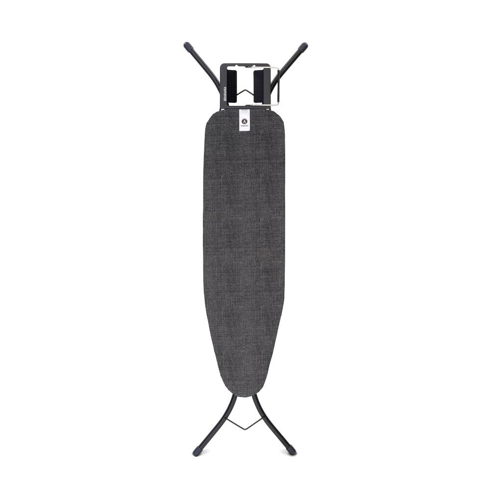 Brabantia Ironing Board with Steam Iron Rest - 43 x 12in, Steam Iron Rest, Black Frame - Denim Black