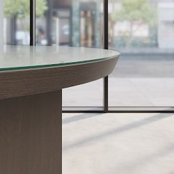 Dietrich Round Communal Table Glass Top (52")