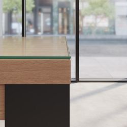 Harlow Communal Table Glass Top (72")