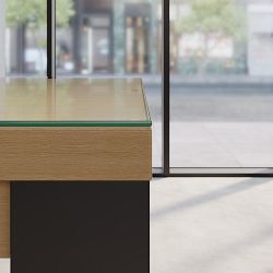 Harlow Communal Table Glass Top (72")