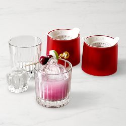 Zoku Crown Ice Mold and Glasses Cocktail Gift Set