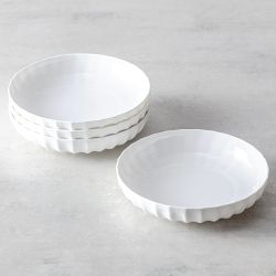 Fortessa Blyss Low Dinner Bowls, Set of 4, White