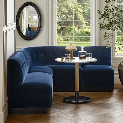 Garbo Upholstered Customizable Banquette &ndash; Grid Tufting