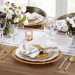 Leaf Garland Embroidered Table Runner