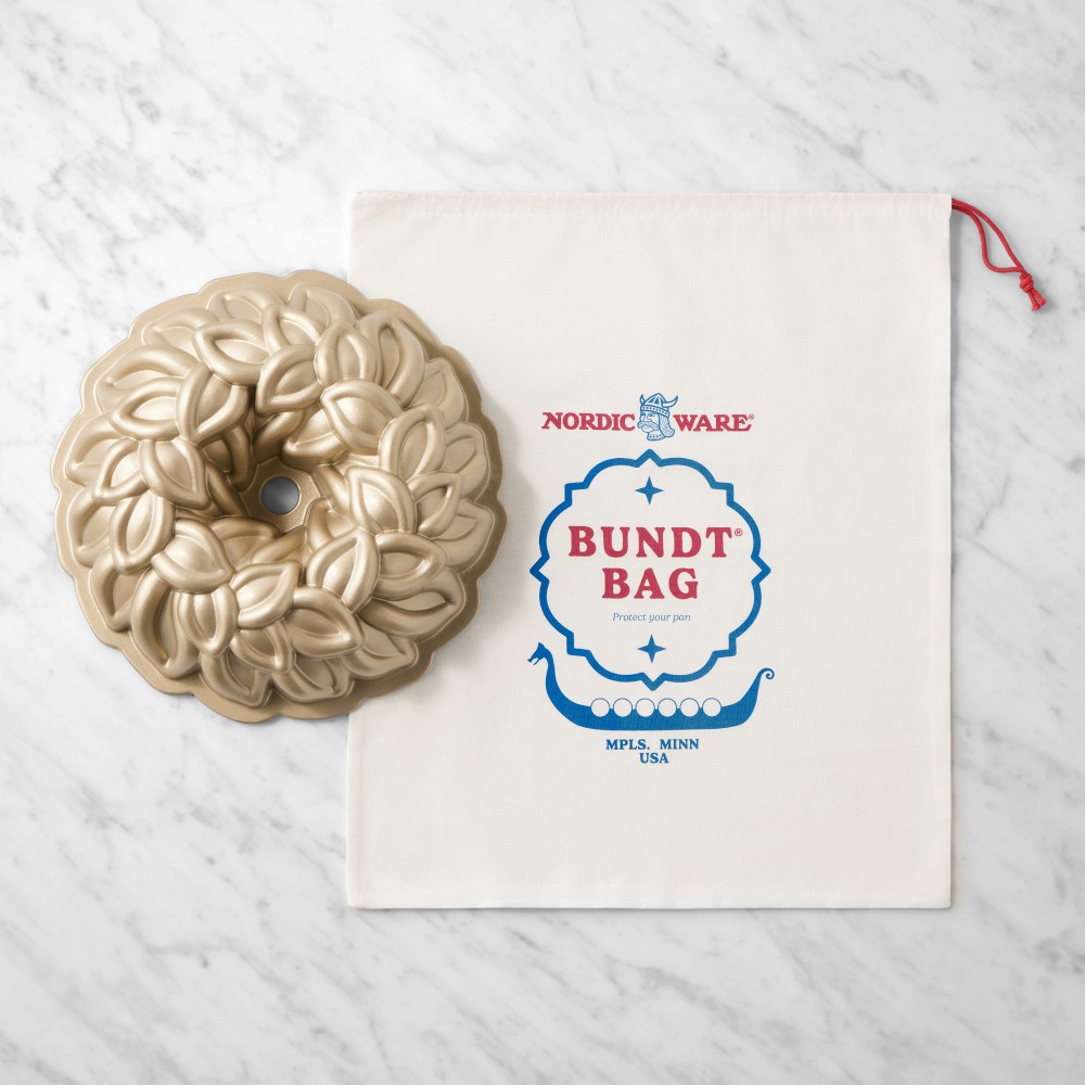 Nordic Ware Nonstick Cast Aluminum 80th Anniversary Bundt® Cake Pan and Storage Bag