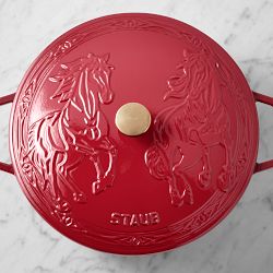 Staub Enameled Cast Iron Essential French Oven with Horse Lid, 5-Qt.